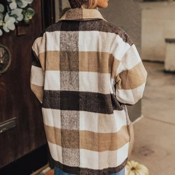 Jodifl Western Style Plaid Shirt Jacket Shacket NEW! - Picture 10 of 15